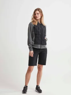 Craft Sportswear Jackor & Västar^Hybrid jacket W DK GREY MELANGE-BLACK