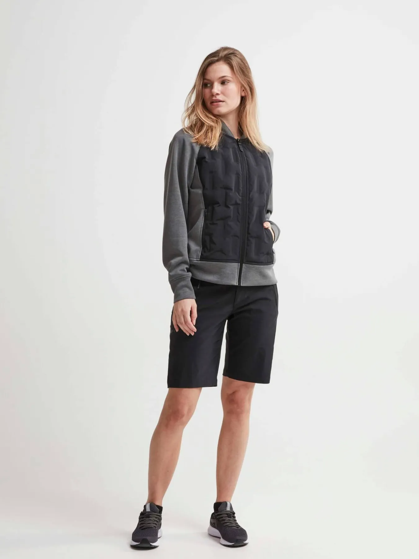 Craft Sportswear Jackor & Västar^Hybrid jacket W DK GREY MELANGE-BLACK