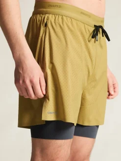 Craft Sportswear Shorts^Hypervent 2-in-1 Shorts M Khaki