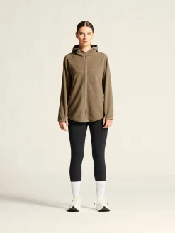 Craft Sportswear Mellanlager & Fleece|Mellanlager^Join Pile Fleece FZ Hood W Taupe