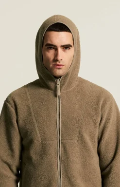 Craft Sportswear Mellanlager^Join Pile Fleece FZ Hood M Taupe