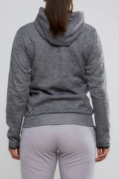 Craft Sportswear Hoodies & Sweatshirts^Leisure Full Zip Hood W Darkgrey melange
