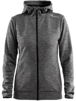 Craft Sportswear Hoodies & Sweatshirts^Leisure Full Zip Hood W Darkgrey melange