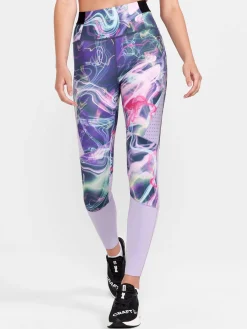 Craft Sportswear Tights|Träning^PRO CHARGE Blocked Tights W Lavender-Print