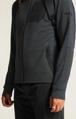 Craft Sportswear Mellanlager & Fleece|Mellanlager^PRO Explore Wool Midlayer M Black Melange