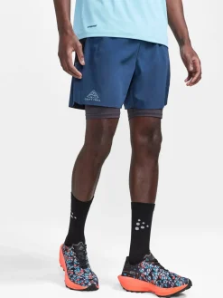 Craft Sportswear Shorts^PRO Trail 2in1 Shorts M Tide-Slate