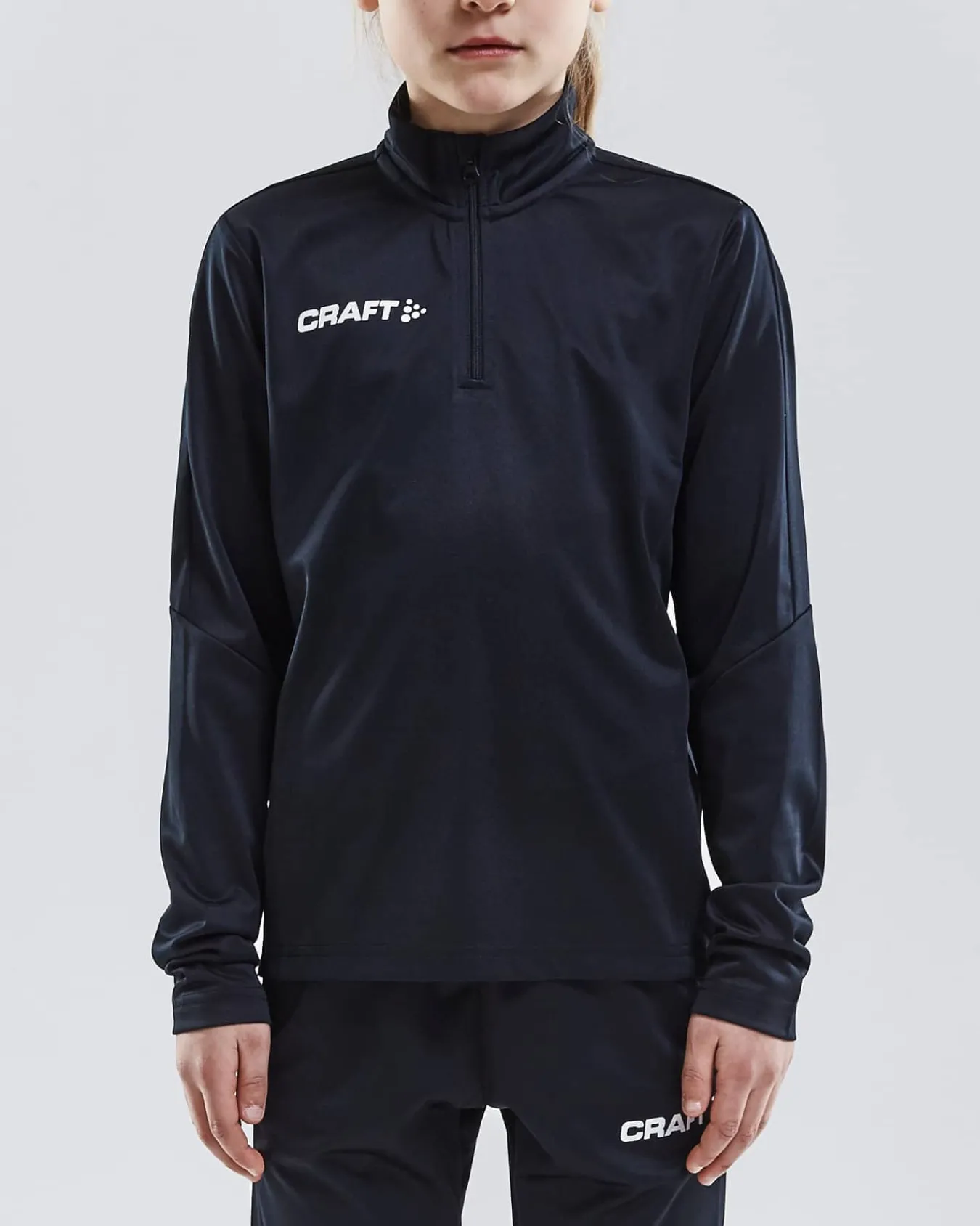 Craft Sportswear T-Shirt^Progress Halfzip Ls Tee Jr Black