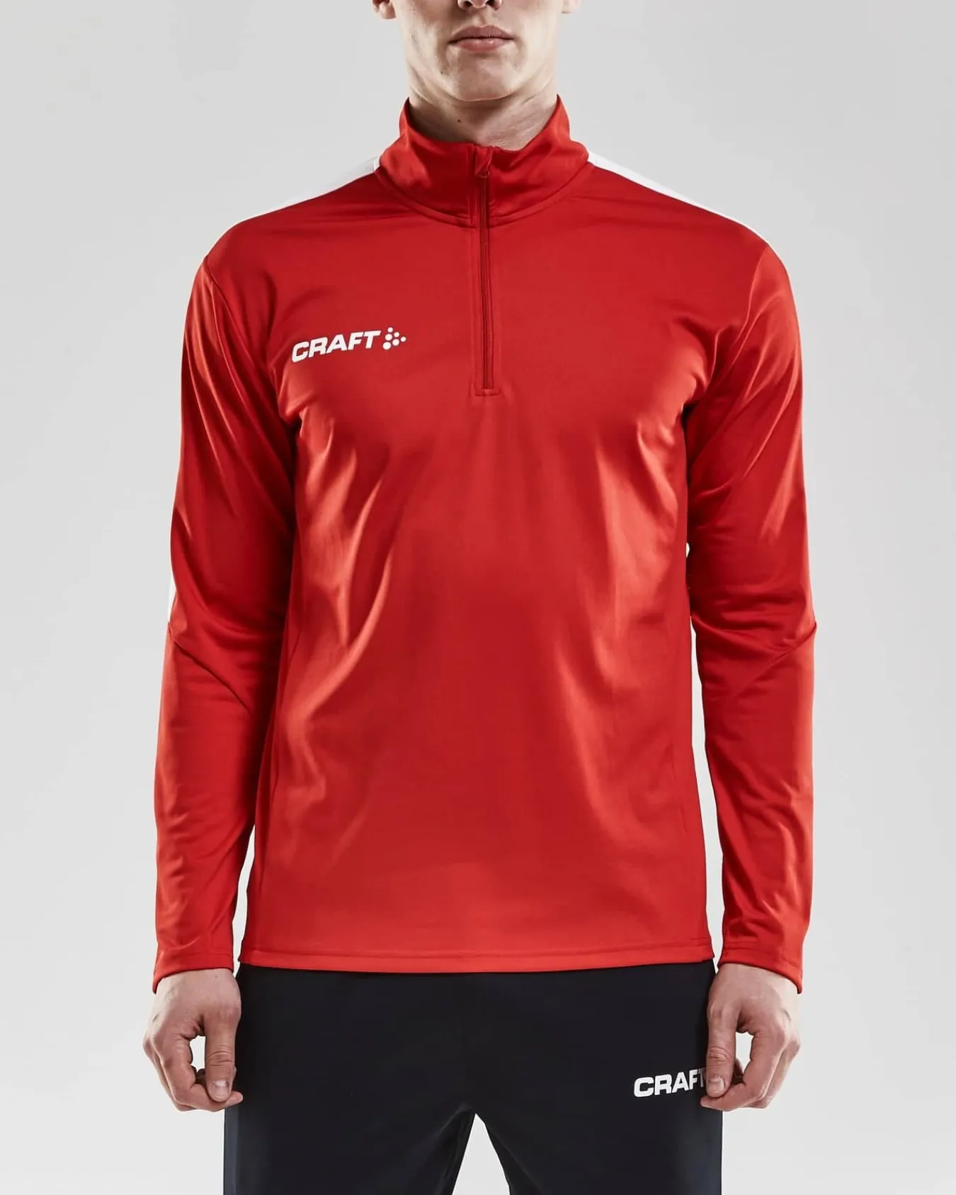 Craft Sportswear T-Shirts & Tröjor|Teamwear^Progress Halfzip Ls Tee M Bright Red