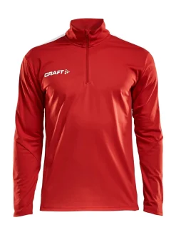 Craft Sportswear T-Shirts & Tröjor|Teamwear^Progress Halfzip Ls Tee M Bright Red
