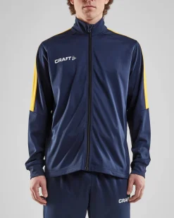 Craft Sportswear Teamwear^Progress Jacket M Navy/Sweden Yellow
