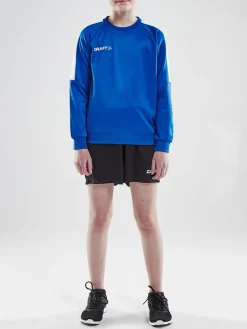 Craft Sportswear Sweatshirts & Hoodies^Progress R-Neck Sweater Jr Club Cobolt/White