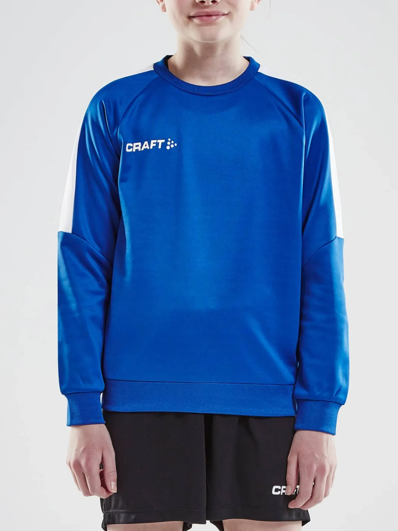 Craft Sportswear Sweatshirts & Hoodies^Progress R-Neck Sweater Jr Club Cobolt/White