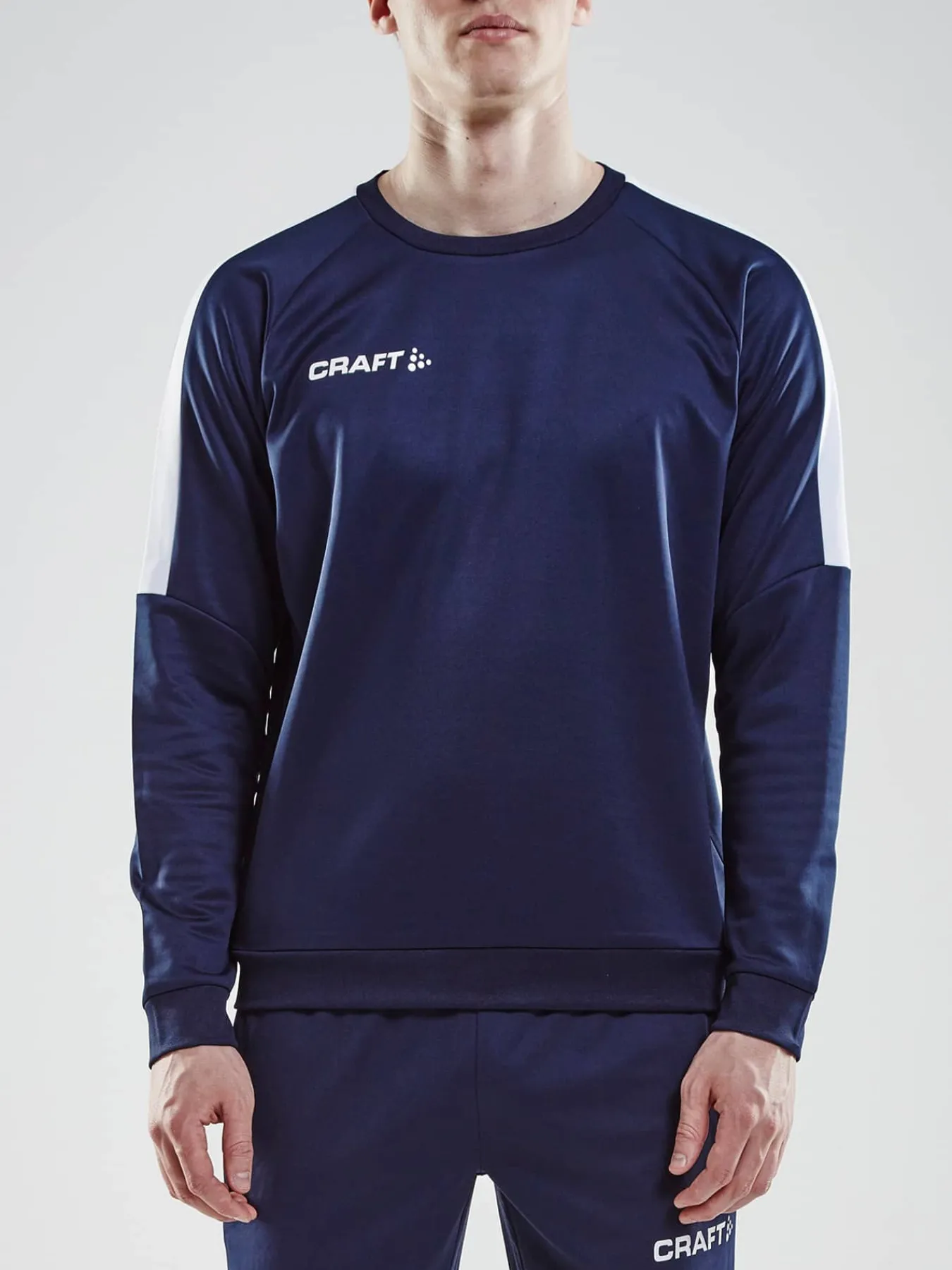 Craft Sportswear Hoodies & Sweatshirts|Teamwear^Progress R-Neck Sweater M Navy/White