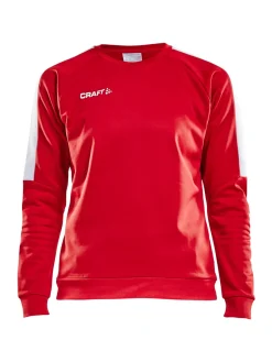 Craft Sportswear Hoodies & Sweatshirts|Teamwear^Progress R-Neck Sweater W Bright Red/White