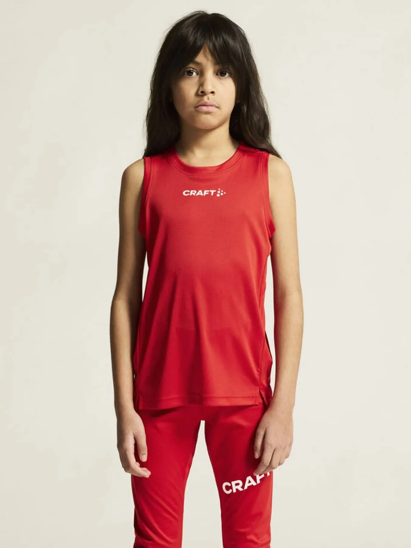 Craft Sportswear T-Shirt^Rush 2.0 Singlet Jr Bright Red