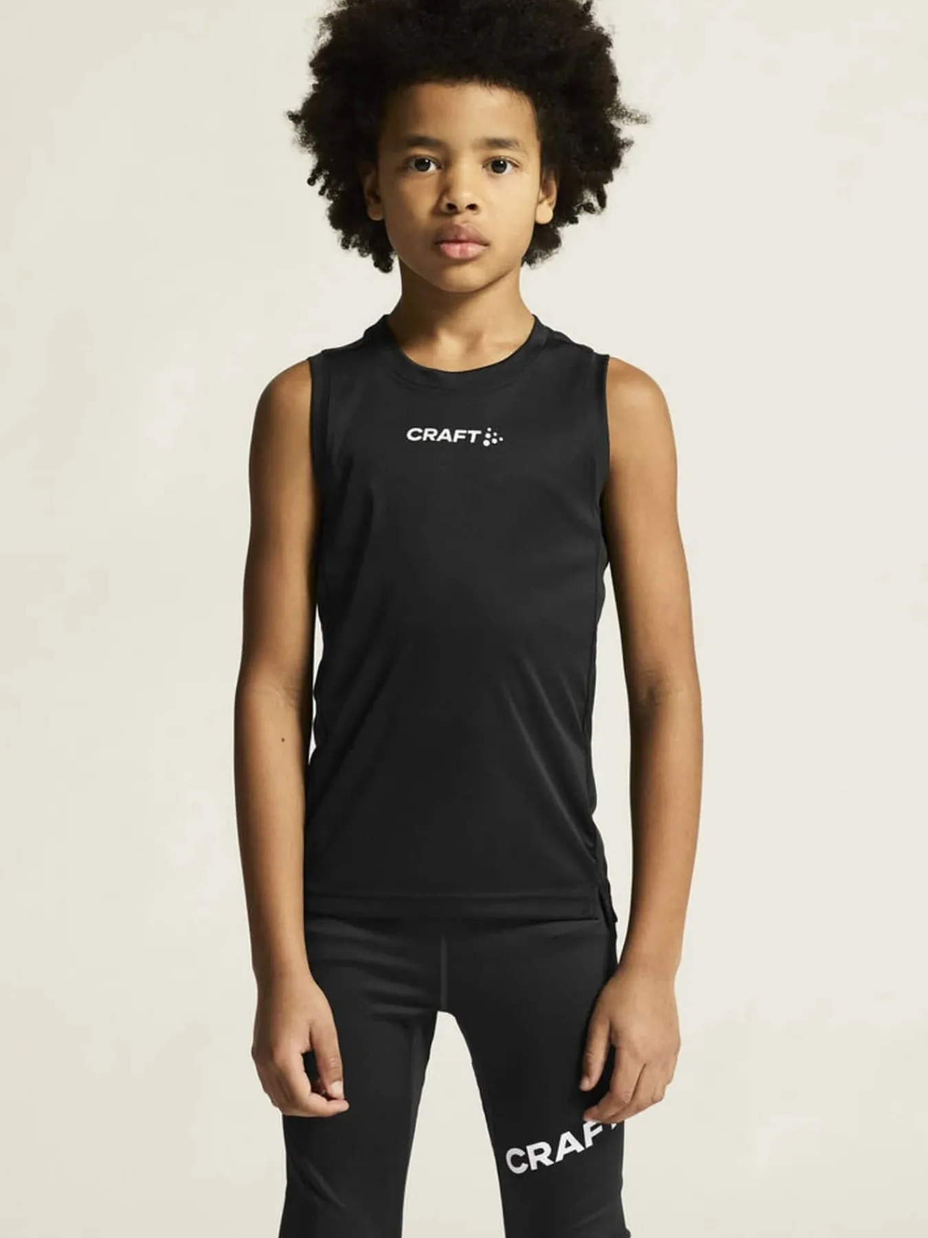 Craft Sportswear T-Shirt^Rush 2.0 Singlet Jr Black