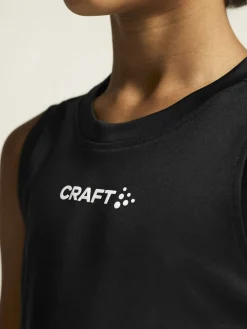 Craft Sportswear T-Shirt^Rush 2.0 Singlet Jr Black
