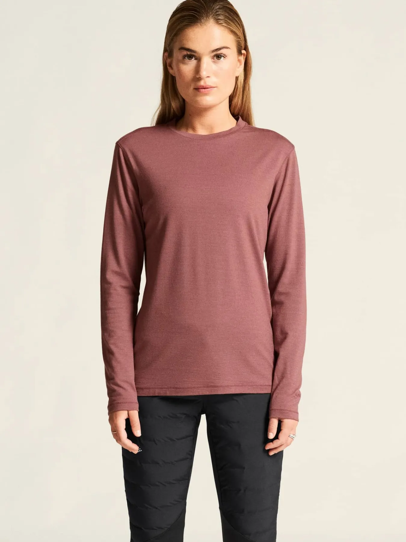 Craft Sportswear Träning^Wool Jersey LS CN W Rose Brown