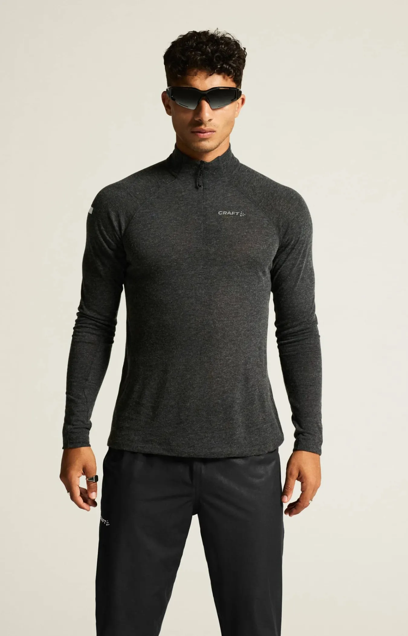 Craft Sportswear T-Shirts & Tröjor^Wool LS Tee M Black/Melange