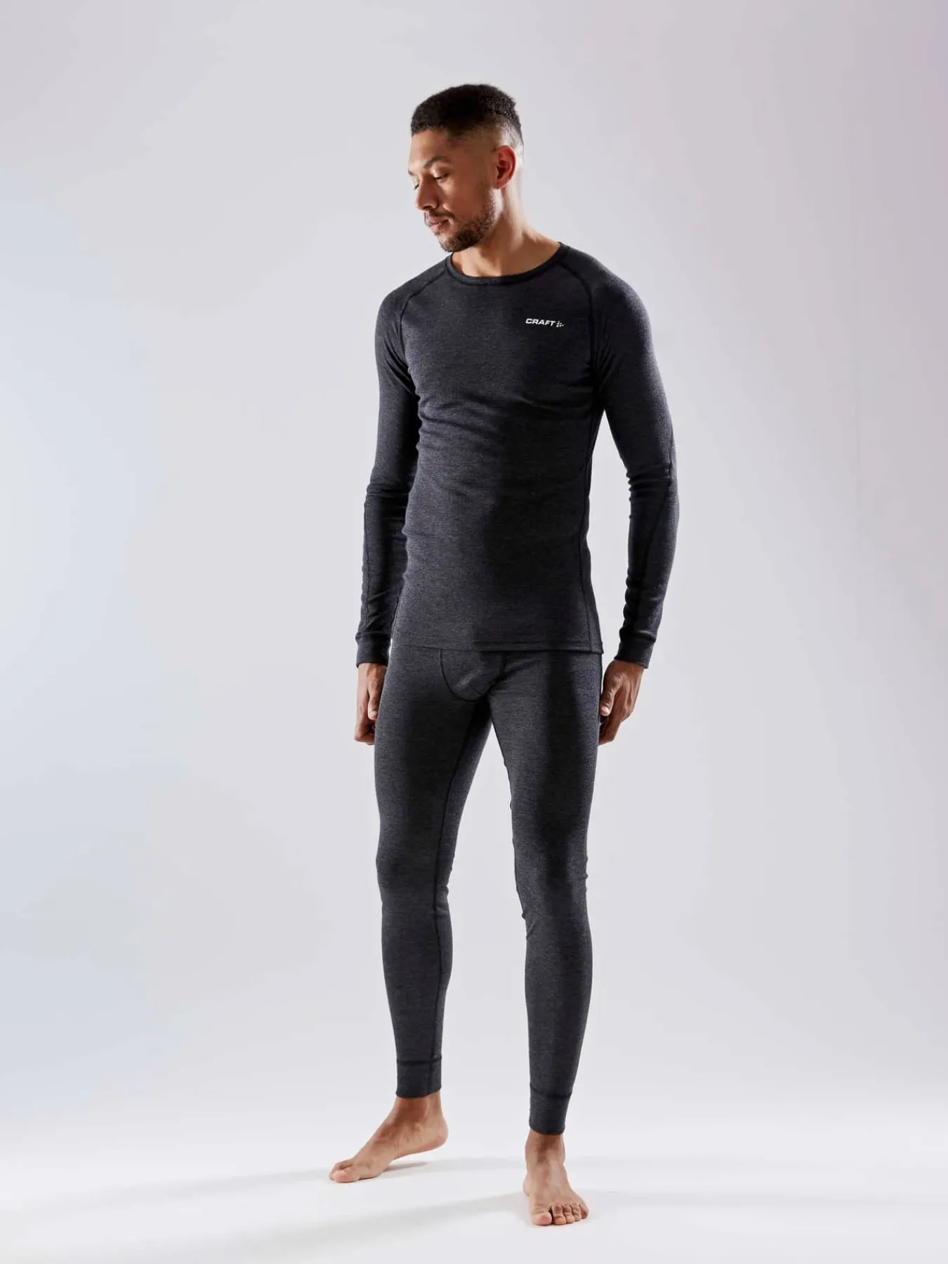 Craft Sportswear Underställ|Underställsset^Wool Merino Set M Black Melange
