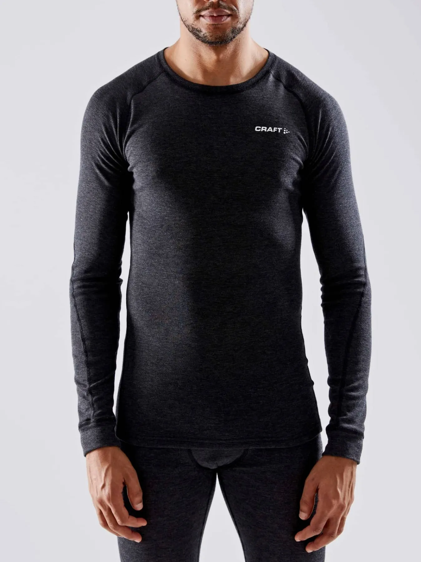Craft Sportswear Underställ|Underställsset^Wool Merino Set M Black Melange
