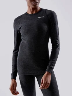 Craft Sportswear Underställ|Aktiva Underställ^Wool Merino Set W Black Melange