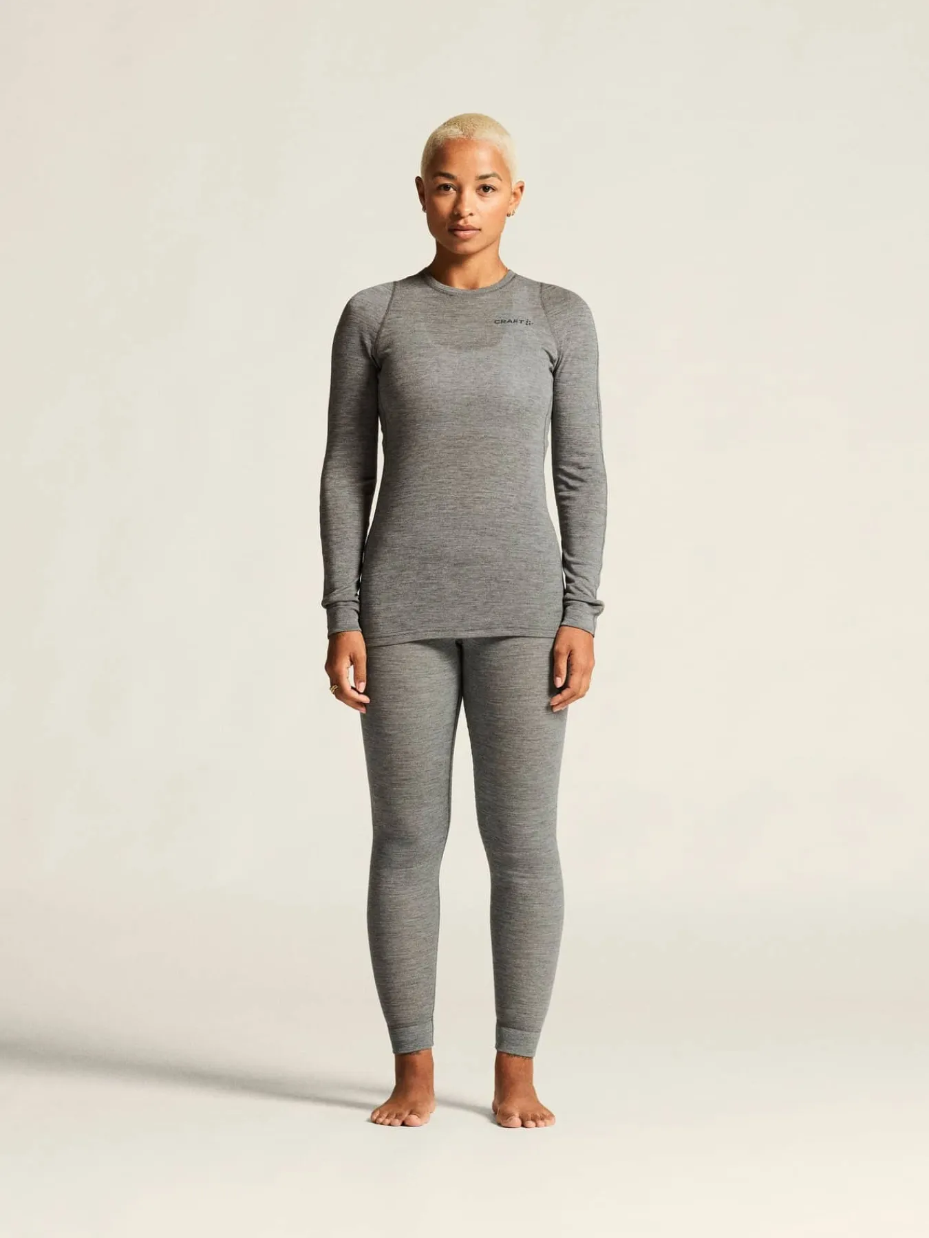 Craft Sportswear Underställ|Aktiva Underställ^Wool Merino Set W Dk Grey Melange