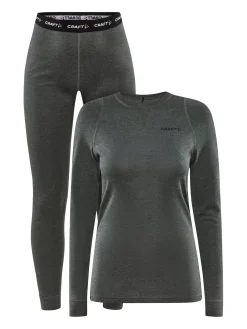 Craft Sportswear Underställ|Aktiva Underställ^Wool Merino Set W Juniper-Melange