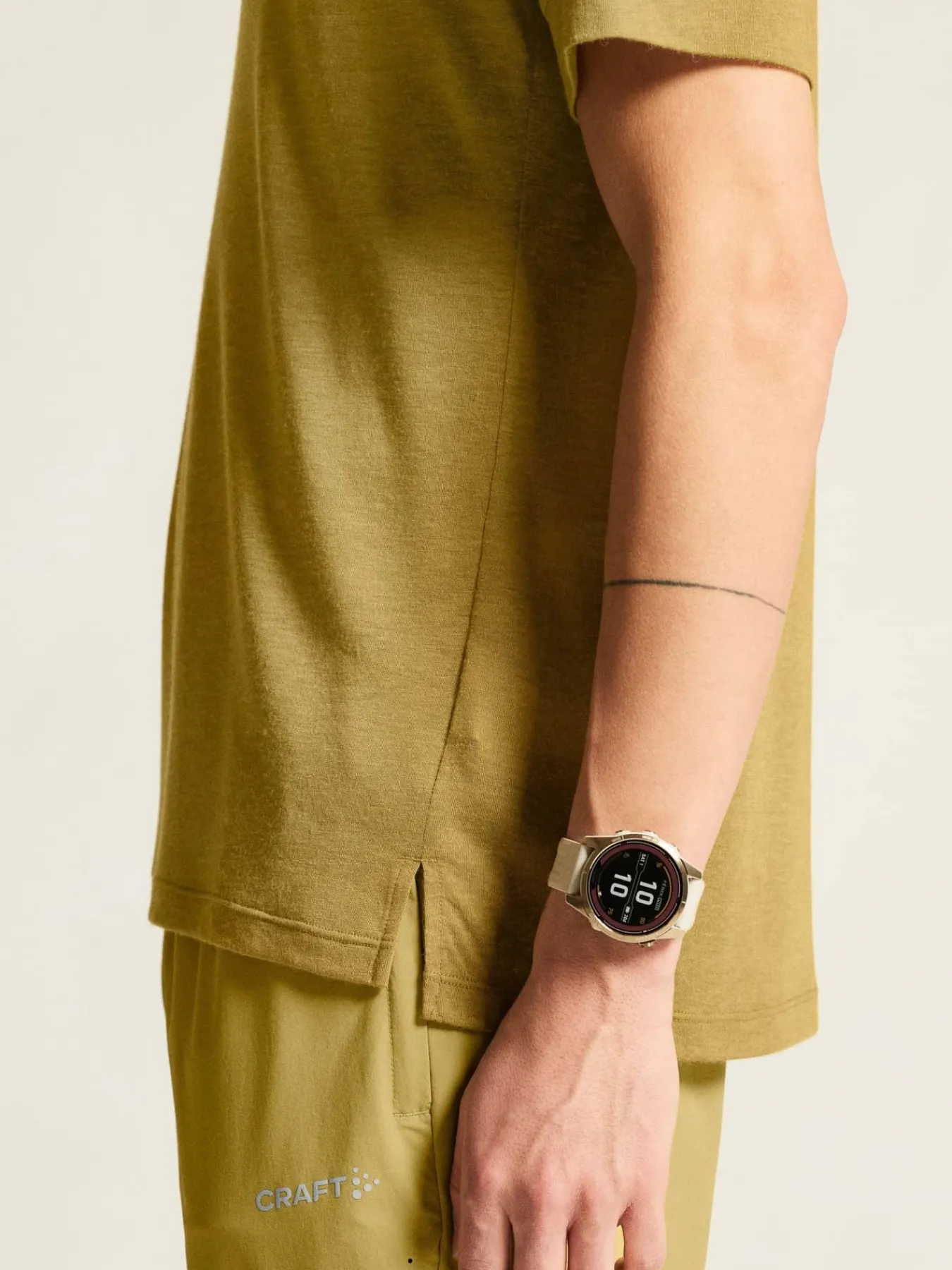Craft Sportswear T-Shirts & Tröjor|Mellanlager^Wool SS Tee M Khaki Melange