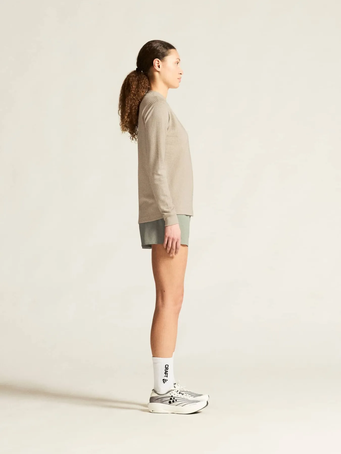 Craft Sportswear Träning^Wool Waffle RN W Plaster