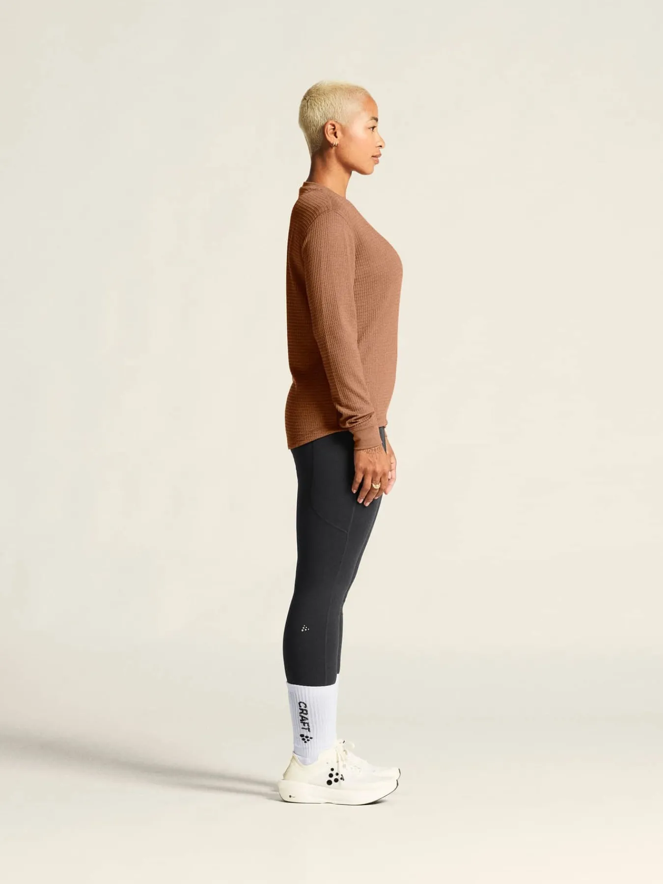 Craft Sportswear Träning^Wool Waffle RN W Clove